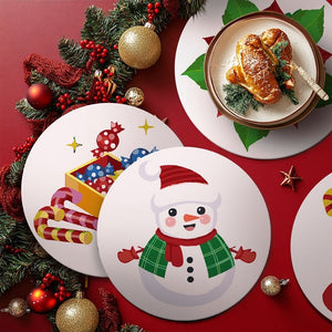 Schilderen op Nummer Tafels Sets 20 cm (4 stuks) - Sneeuwpop Kerstster Cadeaus