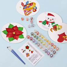 Afbeelding in Gallery-weergave laden, Schilderen op Nummer Tafels Sets 20 cm (4 stuks) - Sneeuwpop Kerstster Cadeaus