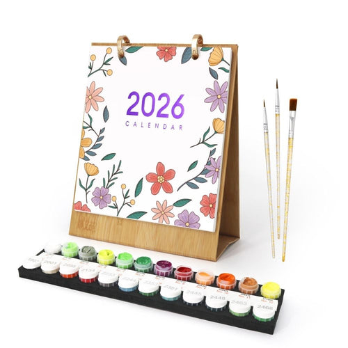 Kalender Schilderen op Nummers 2026 - Seizoensbloemen Figured'Art