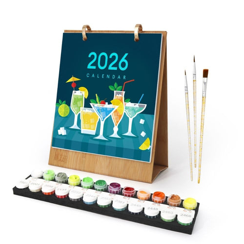 Kalender Schilderen op Nummers 2026 - Klassieke Cocktails Figured'Art