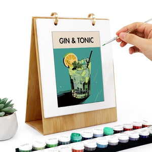 Kalender Schilderen op Nummers 2026 - Klassieke Cocktails