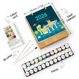 Kalender Schilderen op Nummers 2026 - Klassieke Cocktails