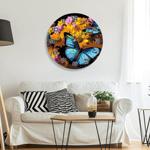 Afbeelding in Gallery-weergave laden, Schilderen op Nummer Klok - Vlinders &amp; Bloemen