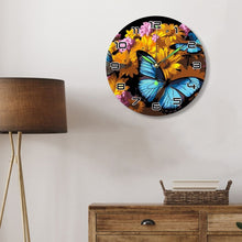 Afbeelding in Gallery-weergave laden, Schilderen op Nummer Klok - Vlinders &amp; Bloemen