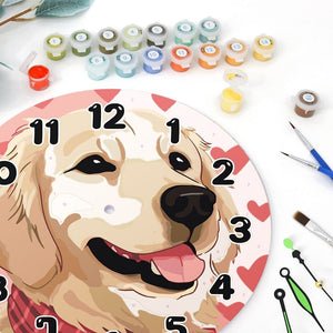 Schilderen op Nummer Klok - Schattige Hond