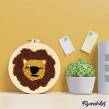 Afbeelding in Gallery-weergave laden, Punch Needle pakket Schattige leeuw