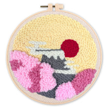 Afbeelding in Gallery-weergave laden, Punch Needle pakket Opkomende zon en kersenbloesem