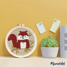Afbeelding in Gallery-weergave laden, Punch Needle pakket Schattige eekhoorn