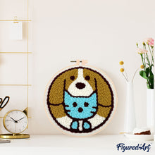 Afbeelding in Gallery-weergave laden, Punch Needle pakket Kat en hond