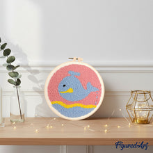 Afbeelding in Gallery-weergave laden, Punch Needle pakket Zwevende walvis