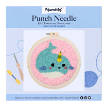 Afbeelding in Gallery-weergave laden, Punch Needle pakket Schattige walvis