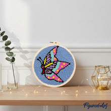 Afbeelding in Gallery-weergave laden, Punch Needle pakket Vlinder