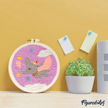 Afbeelding in Gallery-weergave laden, Punch Needle pakket Vliegende olifant