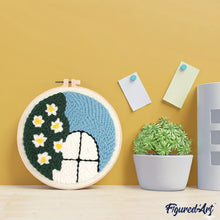 Afbeelding in Gallery-weergave laden, Punch Needle pakket Bloem bij het raam