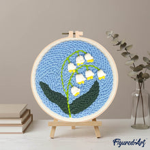 Afbeelding in Gallery-weergave laden, Punch Needle pakket Lelietje-van-dalen