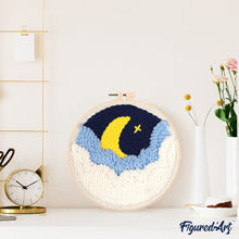 Afbeelding in Gallery-weergave laden, Punch Needle pakket Verborgen maan