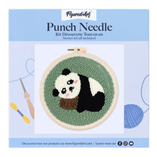 Afbeelding in Gallery-weergave laden, Punch Needle pakket Panda 1