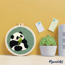 Afbeelding in Gallery-weergave laden, Punch Needle pakket Panda 2