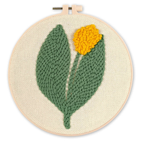 Punch Needle pakket Gele tulp