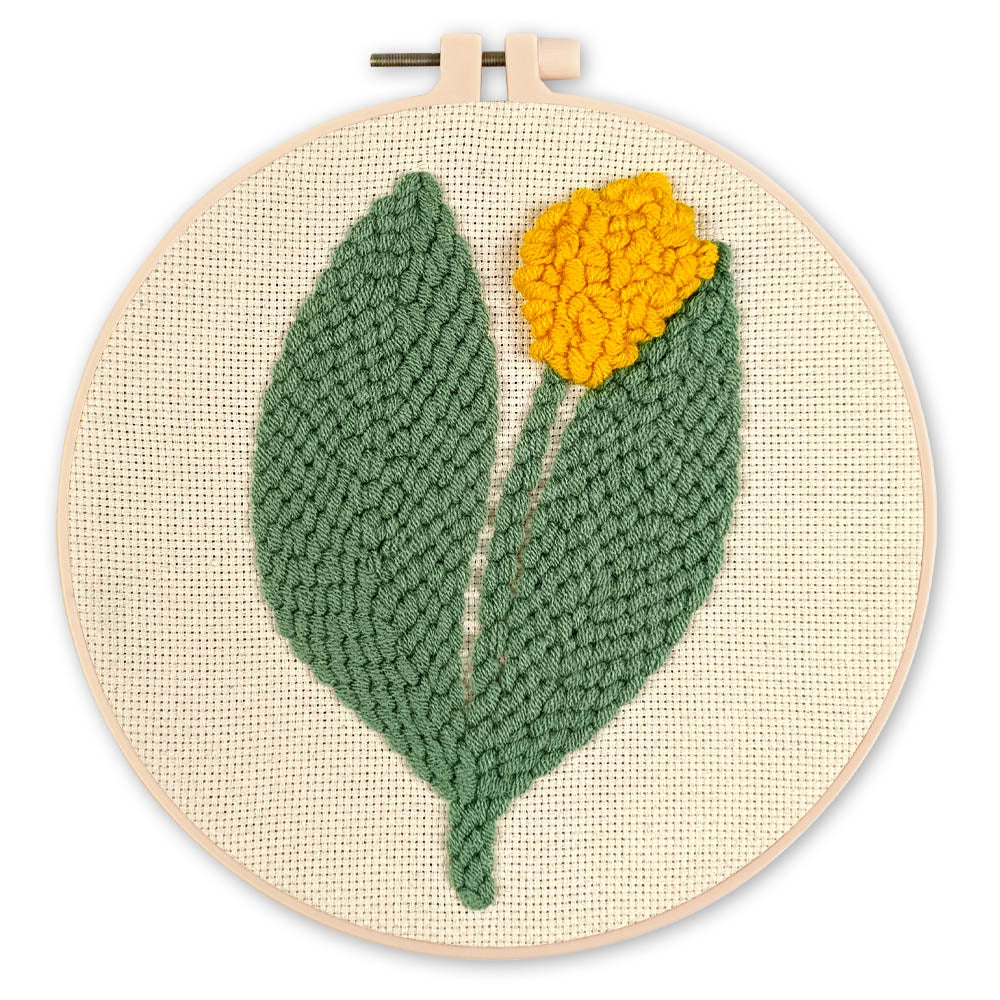 Punch Needle pakket Gele tulp