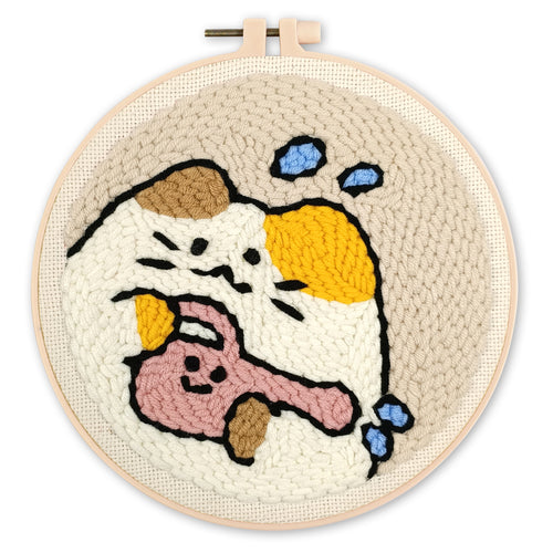 Punch Needle pakket Tuinierende kat