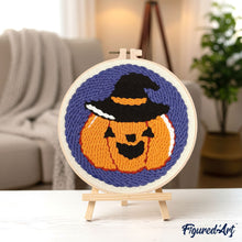 Afbeelding in Gallery-weergave laden, Punch Needle pakket Halloween-pompoen