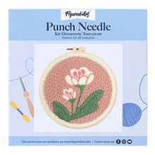 Afbeelding in Gallery-weergave laden, Punch Needle pakket Witte bloemen 2