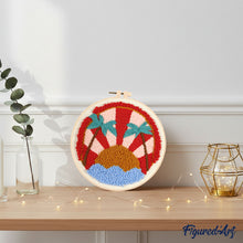 Afbeelding in Gallery-weergave laden, Punch Needle pakket Tropische zonsondergang