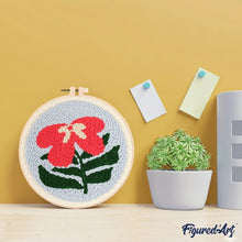 Afbeelding in Gallery-weergave laden, Punch Needle pakket Hibiscus