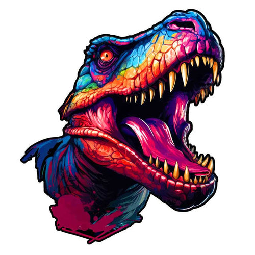 Houten Puzzel - Verdrietige Dinosaurus