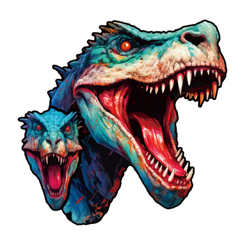 Houten Puzzel - Dinosaurus en Hagedis