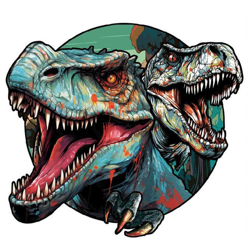 Houten Puzzel - Stenen Dinosaurussen