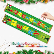 Afbeelding in Gallery-weergave laden, Schilderen op Nummer DIY Deur Banners - Groene Kerst