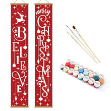 Afbeelding in Gallery-weergave laden, Schilderen op Nummer DIY Deur Banners - Geloof in Kerstmagie