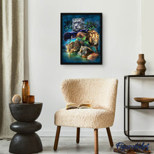 Afbeelding in Gallery-weergave laden, Diamond Painting - Dieren van de jungle 40x50cm reeds ingelijst