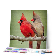 Afbeelding in Gallery-weergave laden, Diamond Painting - Twee vogels op een tak dieren, vogels, Diamond Painting Dieren