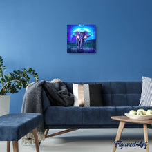 Afbeelding in Gallery-weergave laden, Diamond Painting - Olifant en volle maan dieren, Diamond Painting Dieren, olifanten