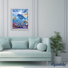 Afbeelding in Gallery-weergave laden, Diamond Painting - Dolfijnen en zee dieren, Diamond Painting Dieren, dolfijnen
