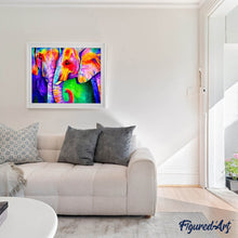 Afbeelding in Gallery-weergave laden, Diamond Painting - Olifantenpaar dieren, Diamond Painting Dieren, olifanten