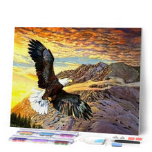 Afbeelding in Gallery-weergave laden, Diamond Painting - Vlucht van de adelaar dieren, Diamond Painting Dieren, adelaars