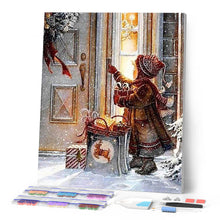 Afbeelding in Gallery-weergave laden, Diamond Painting - Meisje op kerstnacht Kerstmis, Diamond Painting Religie, religie
