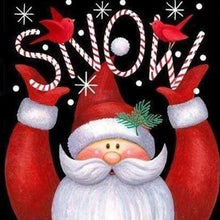 Afbeelding in Gallery-weergave laden, Diamond Painting - Kerstman Sneeuw Kerstmis, Diamond Painting Religie, religie