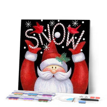 Afbeelding in Gallery-weergave laden, Diamond Painting - Kerstman Sneeuw Kerstmis, Diamond Painting Religie, religie