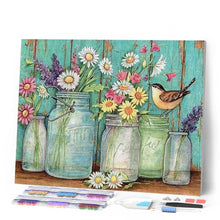 Afbeelding in Gallery-weergave laden, Diamond Painting - Vazen en vogels dieren, vogels, Diamond Painting Dieren, Diamond Painting Keuken, keuken