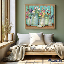 Afbeelding in Gallery-weergave laden, Diamond Painting - Vazen en vogels dieren, vogels, Diamond Painting Dieren, Diamond Painting Keuken, keuken