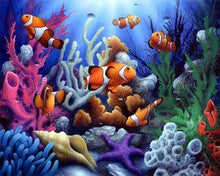 Afbeelding in Gallery-weergave laden, Diamond Painting - Clownsvis dieren, Diamond Painting Dieren, vissen