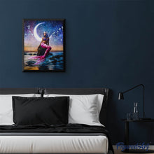 Afbeelding in Gallery-weergave laden, Diamond Painting - Zeemeermin en halve maan Diamond Painting Romantiek, romantiek