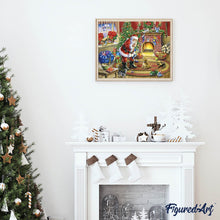 Afbeelding in Gallery-weergave laden, Diamond Painting - Sinterklaas en hond dieren, Kerstmis, Diamond Painting Dieren, Diamond Painting Religie, honden, religie