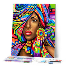 Afbeelding in Gallery-weergave laden, Diamond Painting - Exotische vrouw Diamond Painting Ontdek de wereld, ontdek de wereld