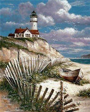 Afbeelding in Gallery-weergave laden, Diamond Painting - Kust 40x50cm reeds ingelijst